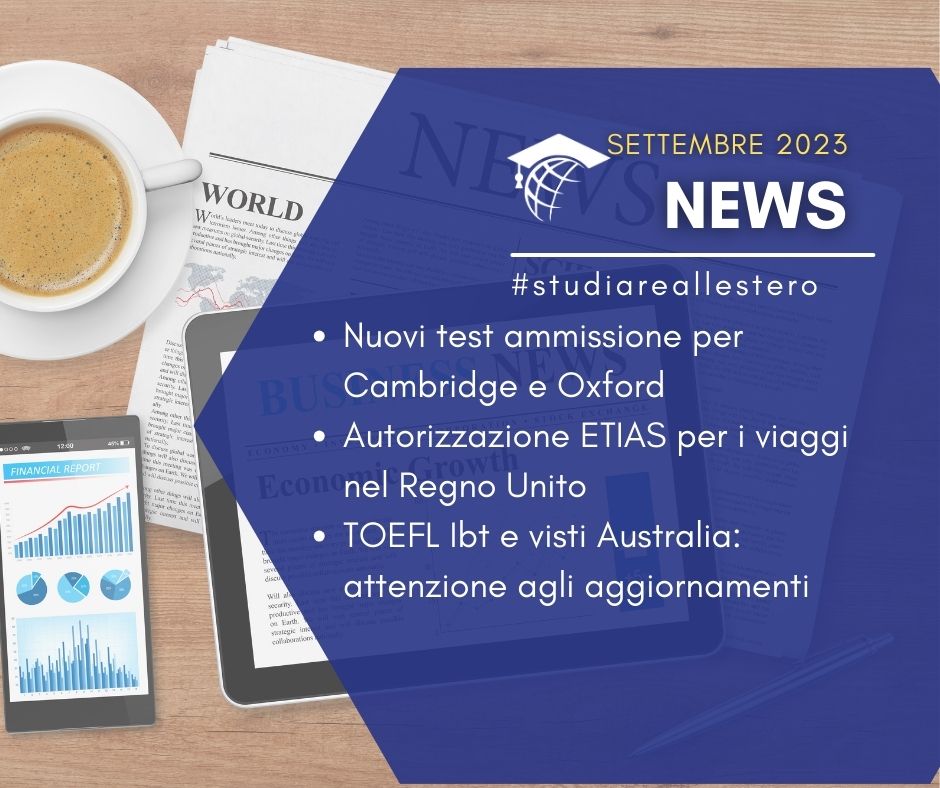 le news per studiare all'estero di Settembre 2023