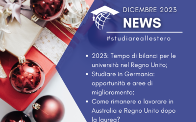 Studiare all’estero: News Dicembre 2023